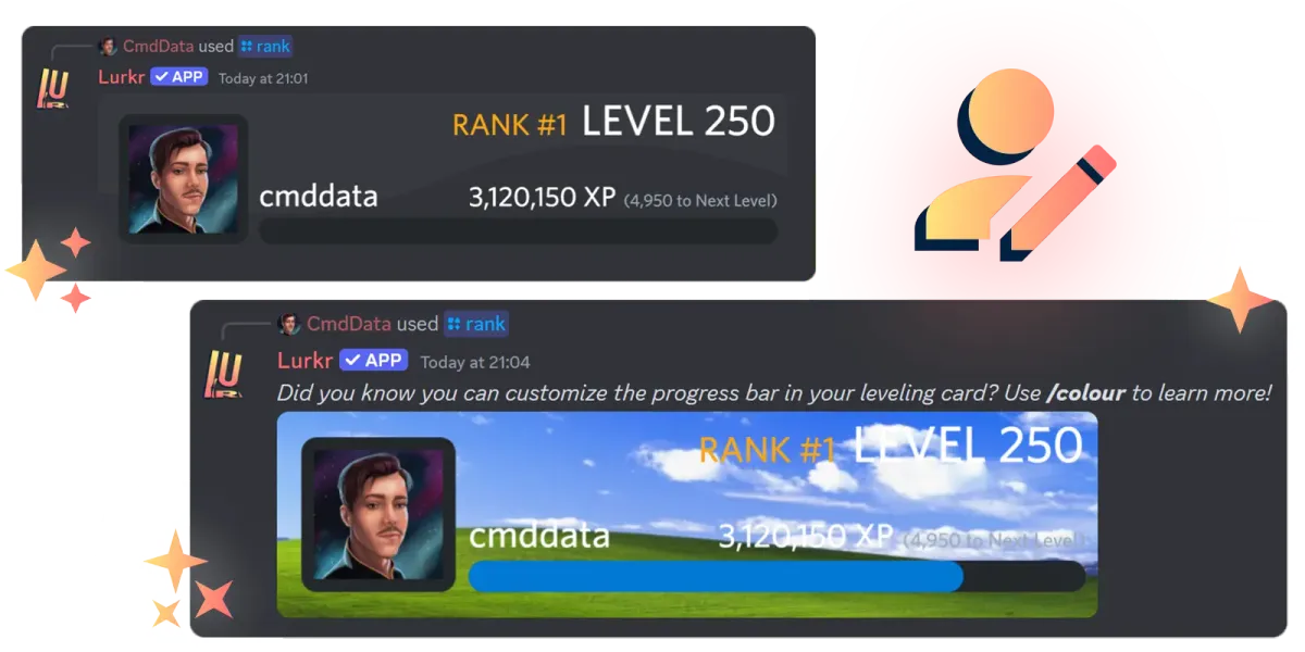 Customizable Rank Cards