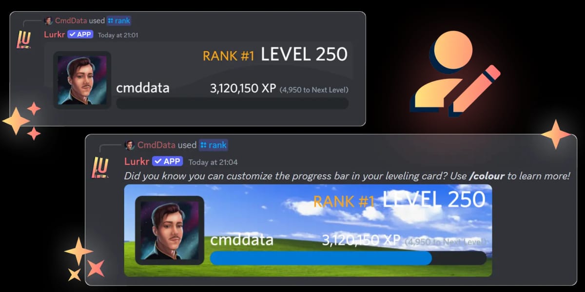 Customizable Rank Cards